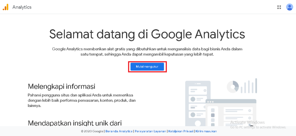 halaman google analytics