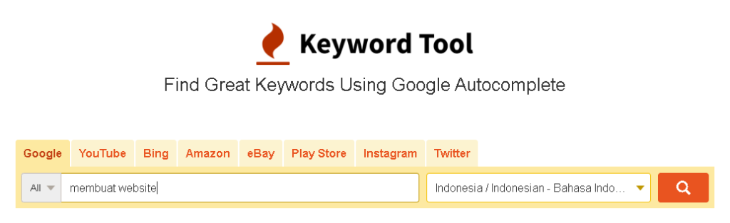 menggali long-tail keyword dengan Keywordtool.io
