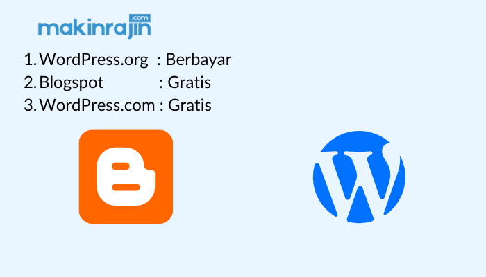 perbandingan wordpress dan blogspot