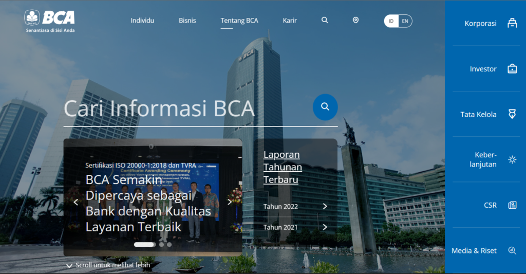 BCA Profile Website