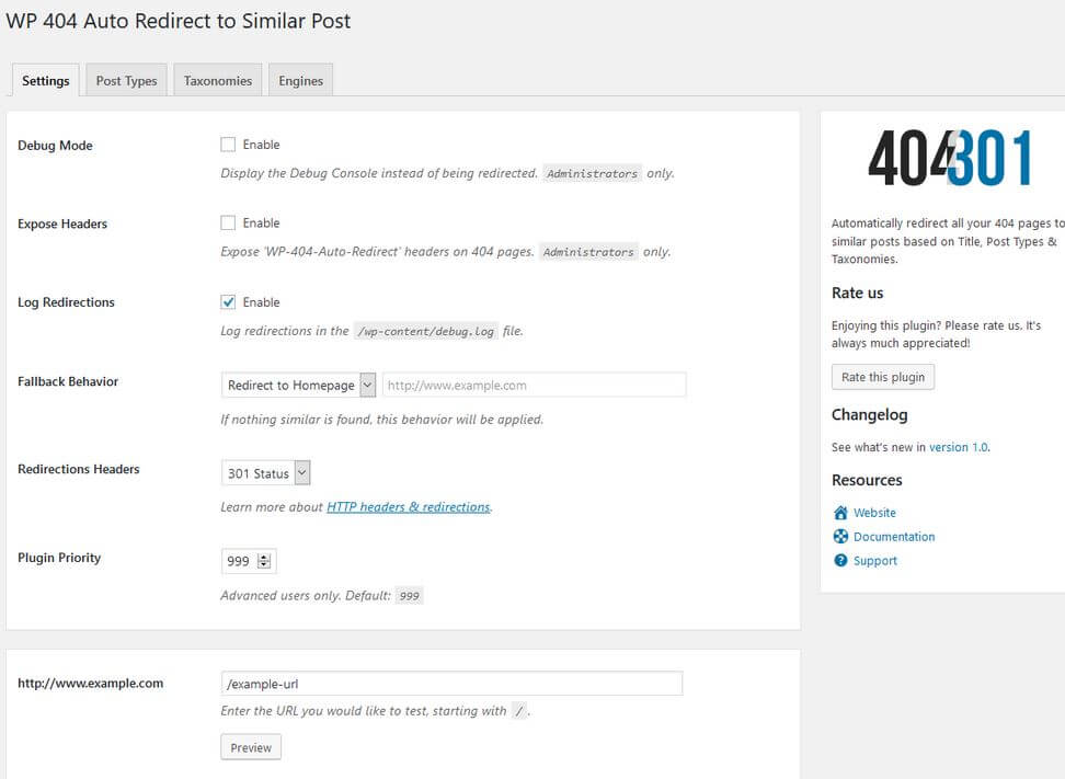 WP 404 Auto Redirect