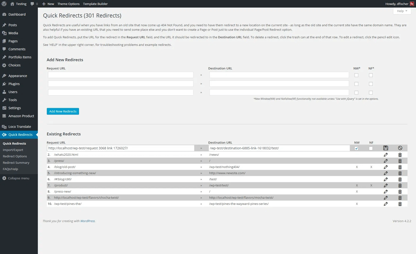 Quick Page/Post Redirect