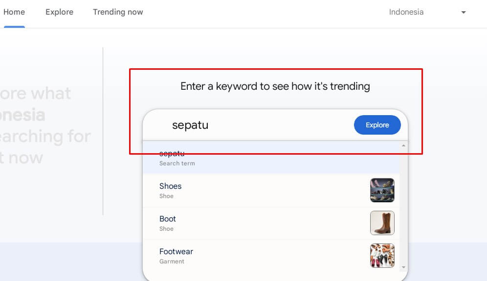 Penelusuran di Google Trends