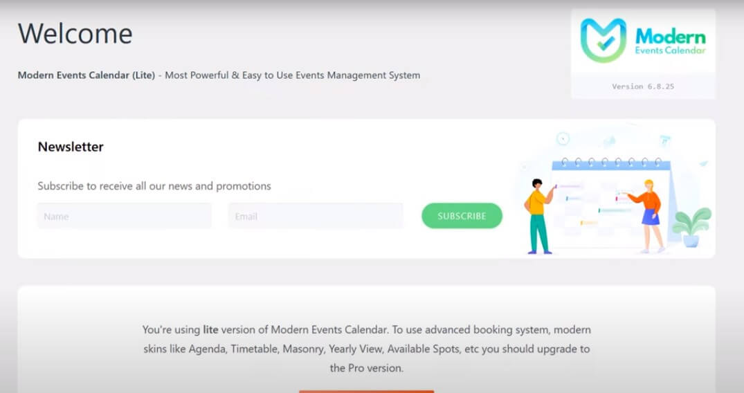 Plugin Modern Events Calendar