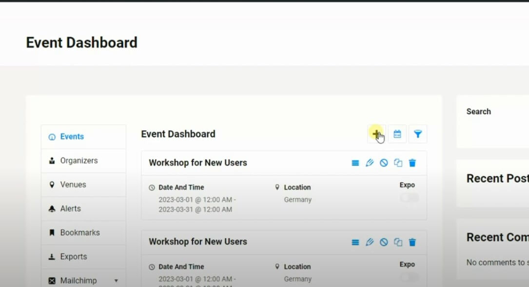 Plugin WP Event Manager