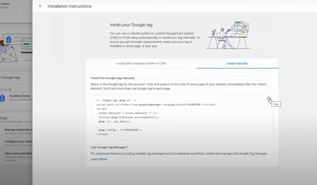 Tracking code dari Google Analytics
