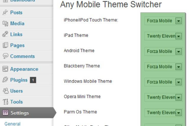Any Mobile Theme Switcher