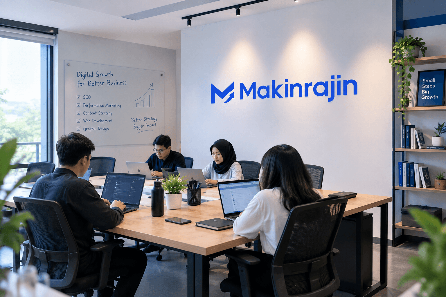 ilustrasi workspace Makinrajin